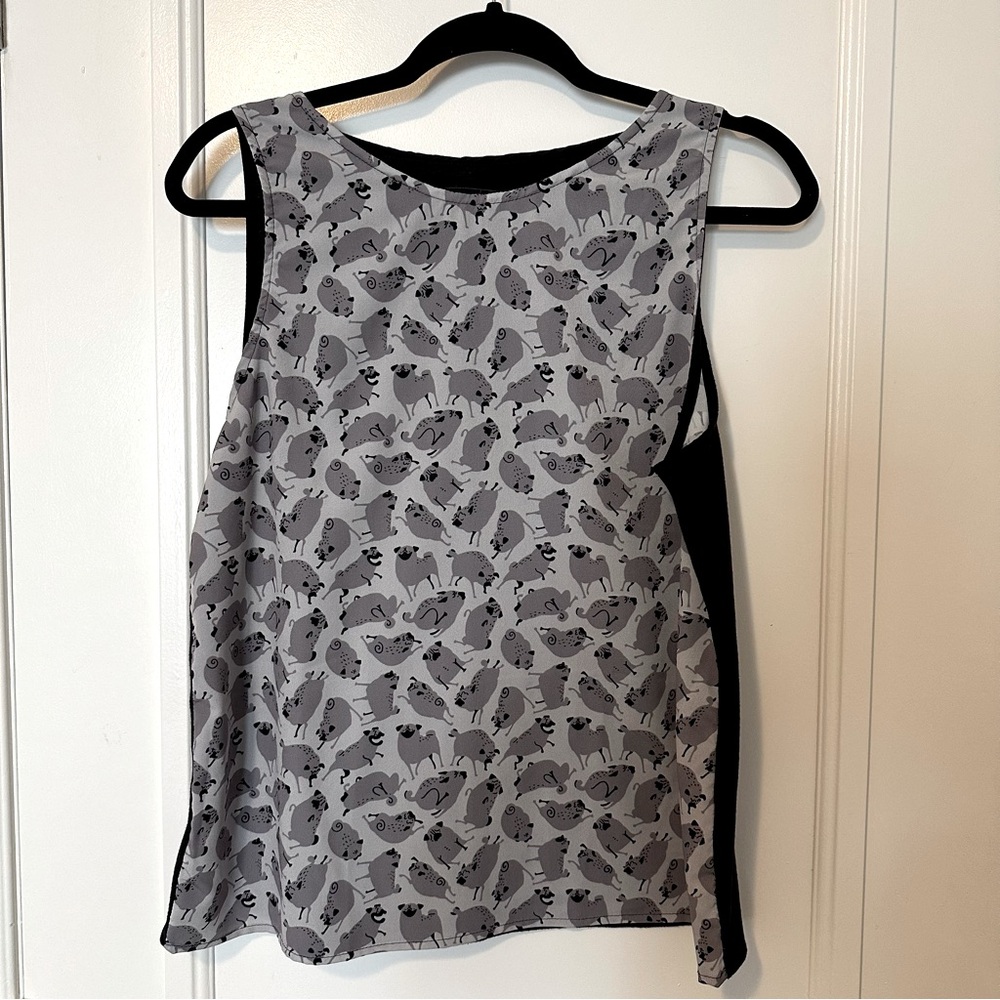 Pug Poses Sleeveless Top